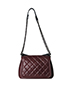 Prestige Burgundy Flap Bag, back view